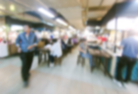 Blurred cafe restaurant with bokeh backgroundの写真素材