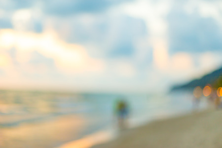 Retro medium format photo. Sunny day on the beach. Grain, blur added as vintage effect..の写真素材
