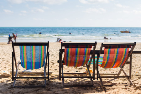 beach canvas beds.