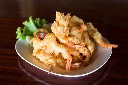 deep fried shrimp.の写真素材