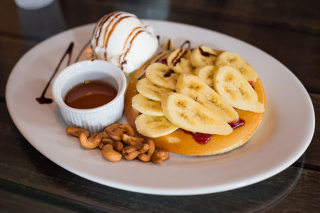 Icecream pancake dessert.