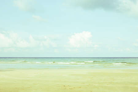 View of the sea in grunge and retro vintage styleの写真素材