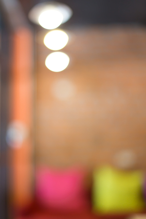 Blurred cafe restaurant with bokeh backgroundの写真素材