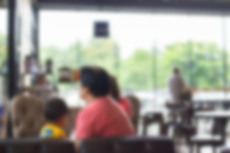 Blur coffee cafe shop restaurant with bokeh background.の写真素材