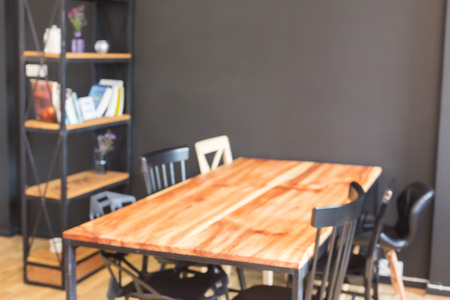Blurred cafe restaurant with bokeh background.の写真素材