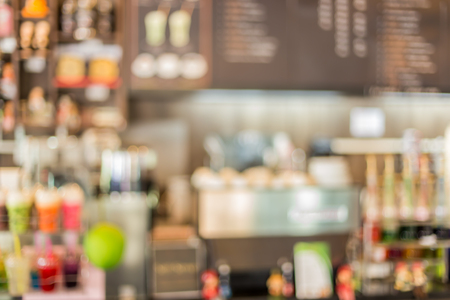 Blurred cafe restaurant with bokeh background.の写真素材