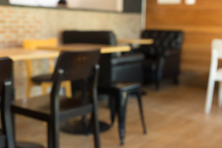 Blur coffee cafe shop restaurant with bokeh background.