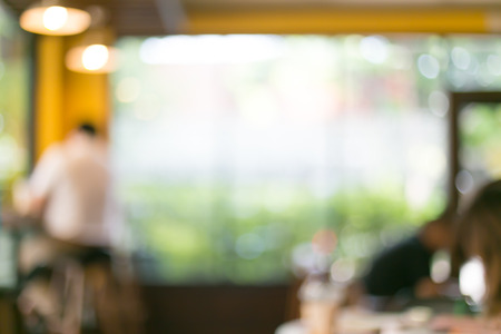 Blur coffee cafe shop restaurant with bokeh background.の写真素材