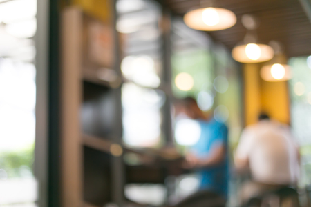 Blur coffee cafe shop restaurant with bokeh background.の写真素材