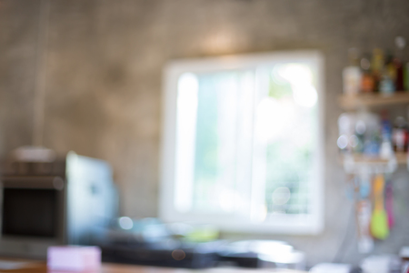 Blur coffee cafe shop with bokeh backgroundの写真素材