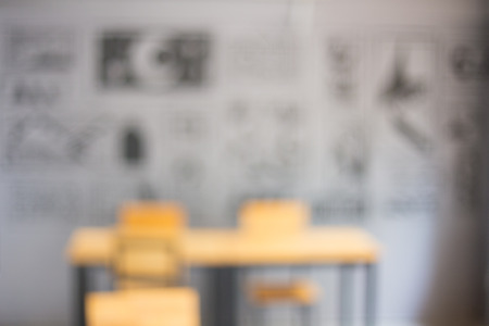 Blurred background : People in Coffee shop restaurant blur background with bokeh light.の写真素材