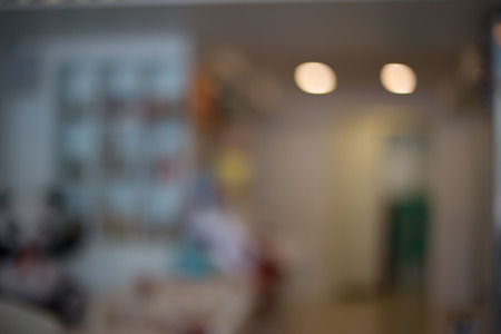 Blurred background : Coffee shop restaurant blur background with bokeh lightの写真素材