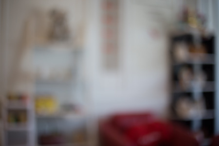 Blurred background : Coffee shop restaurant blur background with bokeh lightの写真素材