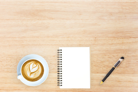 Top view desk top with office items hero image design header with copy space.の写真素材