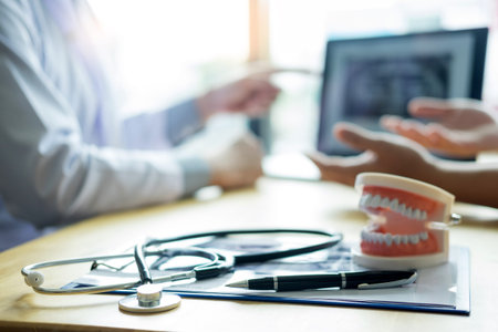 Medical team discussing, health care talking to female patient, Medical conferrence concept, doctor...