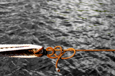 Node between two ropesの写真素材