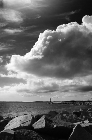 Lighthouse in Sassnitz on the Baltic Seaの写真素材