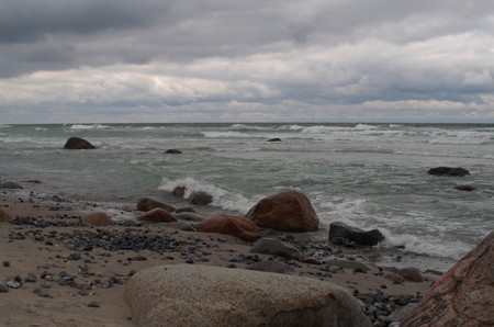 Northern beach on the island of R?gen on the Baltic Seaの写真素材