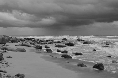 Northern beach on the island of R?gen on the Baltic Seaの写真素材