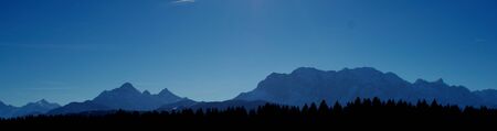 Panorama of the Karwendel mountains in Bavariaの写真素材