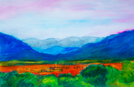 Murnauer Moos painted in Oberbayernの写真素材