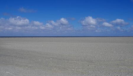 Sandbank in the wattの写真素材