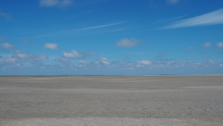Watt of the North Sea in Schleswig-Holsteinの写真素材