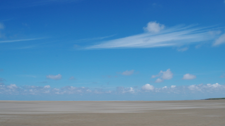 Watt of the North Sea in Schleswig-Holsteinの写真素材