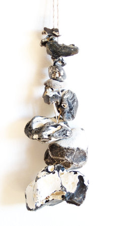 Chain of flint stonesの写真素材