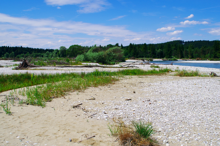 Isar in Geretsried near Bad Tölzの写真素材