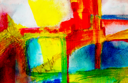 abstract painting with acrylic paintsの写真素材