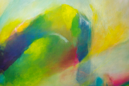 abstract painting with acrylic paints - mountainの写真素材