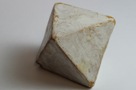Octahedron of the Platonic solids of clayの写真素材