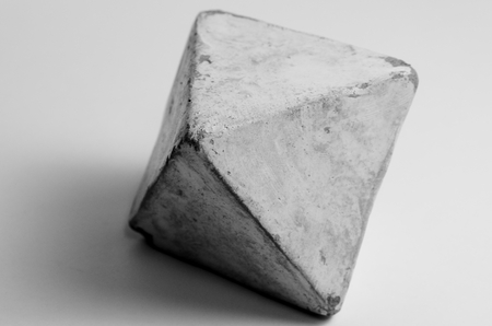 Octahedron made of clay in art therapyの写真素材