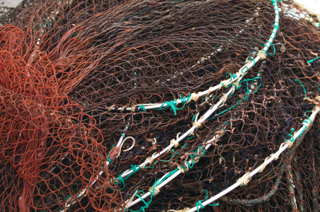 Fishing net in closeupの写真素材