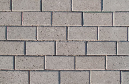 Tiled mosaic concrete pavement of the road