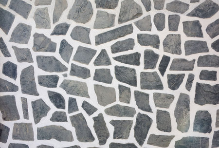 Stone mosaic wall from natural dranite / marble