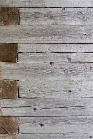 Background of old weathered wooden boards (beams)の写真素材