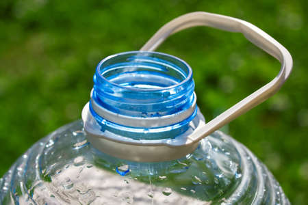 Big open plastic bottleの写真素材