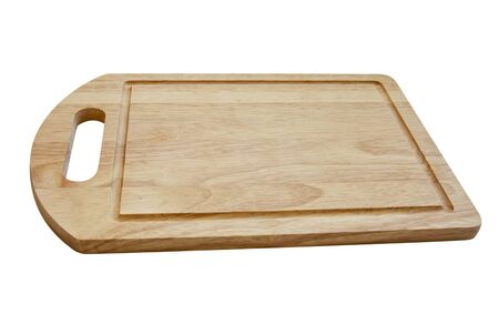 Cutting board isolated on white (clipping path included)の写真素材