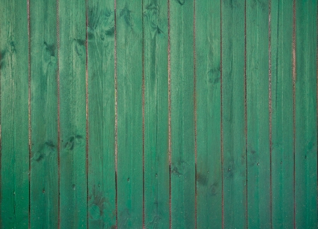Green painted wooden plank background  Close upの写真素材