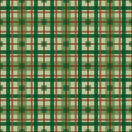 Seamless checked green and brown pattern  Vector illustrationのイラスト素材
