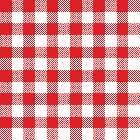 Seamless checked red and white pattern  Vector illustrationのイラスト素材