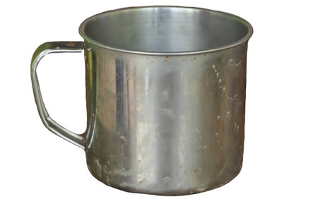 A aluminium mug  (popular for street food in thailand)の写真素材