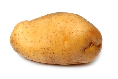 Fresh potato over white backgroundの写真素材