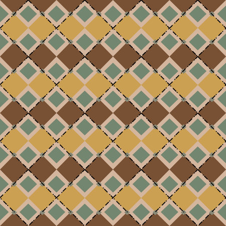 Seamless pattern, Argyle Pattern Geometric pattern, featuring a pattern that looks like a square or diamond.のイラスト素材
