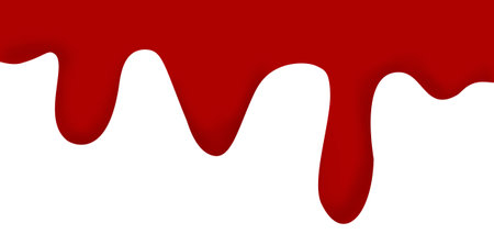 Illustration of red blood drops decorating the edge of the artwork, Halloween festival.のイラスト素材