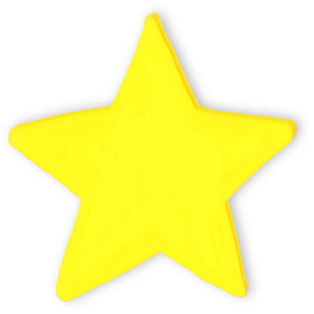 Bright 3D yellow star painting, suitable for decorating graphic works, festivals, etc.の写真素材