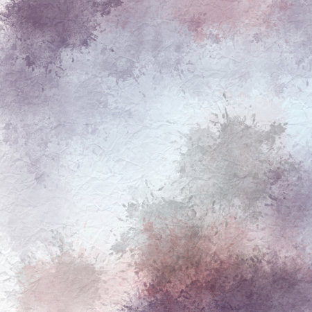 Watercolor background image, a mix of purple, gray, pink. The texture looks like crumpled paper, adding dimension and vintage style. Suitable for use as a background for graphic deの写真素材