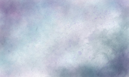 Watercolor background in purple, blue, green, blue, grey tones, mixed with various colors, looks like a fog, a dream.の写真素材